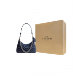 COACH Juliet Kangast Kaasaskantav Crossbody Kott, &Otilde;lakott Suur Naiste Tume Sinine Segav&auml;rvi Gift Box Set (Basic Set + Yellow Gift Box) sinine