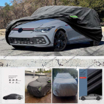 VW Golf 2003-2026 jaoks Kate Veekindel Autokate V&auml;litingimustes T&auml;ielik Autokate K&otilde;ikide Ilmastikutingimuste Kaitse Vihma P&auml;ikese eest Must P&auml;ikesekaitse Tolmukindel black