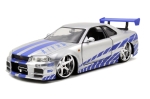 Jada Fast & Furious Brian'i Nissan Skyline GT-R R34 1/24 Valatud Mudelauto hall v&auml;rv