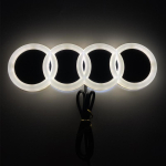 Audi C7 jaoksAudi 4D LED-auto logo valgus Tagumine embleemi lamp Valgustatud embleemi valgus 3 v&auml;rvi Auto v&auml;lisilme modifitseeritud dekoratiivsed tarvikud valge