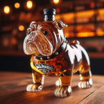 Naljakas Prantsuse buldogi viskipudel, Huumoriga uudsusdekanteer, Loov kingitus, 250 ml l&auml;bipaistev klaas Big pug a