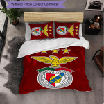 Benfica 3-osaline voodipesukomplekt Pehme tekikott komplekt padjap&uuml;&uuml;ridega Tr&uuml;kitud magamistoa dekoratsioonikomplekt koduks 135cm*200cm