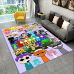 Muusika Sprunki Incredibox M&auml;ng Anti-slip Ala Vaip elutuppa, Magamistuppa, M&auml;ngutuppa, Pehme Vaip P&otilde;randamatt Kodu Kaunistus Vaip Laste Tuba 80x120cm