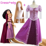 Punam&uuml;tsike Rapuntsel Naiste Pikkade Juustega Printsessi Kost&uuml;&uuml;mid Cosplay Kost&uuml;&uuml;m T&auml;iskasvanute Karnivali &Uuml;likond Halloweeni Kost&uuml;&uuml;mid XXL pink
