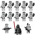 13 stiili T&auml;hes&otilde;dade seeria Must Stormtrooper Armee ehitusklotside figuurid Laste kokkupandavad m&auml;nguasjad