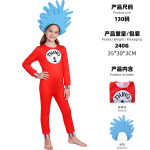 N Halloweeni kass m&uuml;tsiga Dr. Seuss Ei. 1 nr. 2 Cosplay Kost&uuml;&uuml;m Kass Topatsiga Cosplay Kost&uuml;&uuml;m Children 110 red