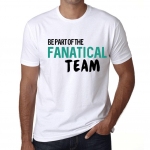 Meeste vintage T-s&auml;rk Graafiline T-s&auml;rk Ole osa The Fanatical Team White XS valge