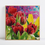 Teemantmaaling &uuml;mmargused kivid Lilled Teemantmosaiik Sale Lillepilt 30x30