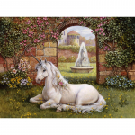 Teemanttikandid Maaling Istuv &uuml;kssarvik Teemantristpistega kivist kodukaunistus 20X30CM