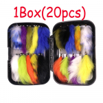 Bimoo 20 tk/kast, erinevaid v&auml;rve #4 Hare Strip Zonker Fly for forell Browns Rainbow Bass Fly Fishing Peibutis s&ouml;&ouml;davood k&auml;rbsekastis