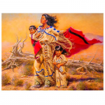 Teemanttikandid India lapsed Perekond Ristpistes Teemantmaal Rhinestone'i t&auml;isringi puur 20X30CM