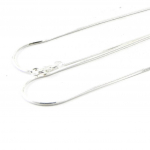 Les Tr&eacute;sors De Lily [C7300] - Chaine Argent 'Serpent Carr&eacute;e Diamant&eacute;e' 45 cm 1. 2 mm h&otilde;be