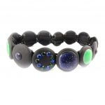 NOA [J4211] - Bracelet Cr&eacute;ateur 'Coloriage' bleu vert sinine