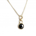 Les Tr&eacute;sors De Lily [L1849] - Collier Plaqu&eacute;-Or 'Linda' noir must