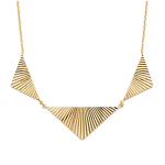 Les Tr&eacute;sors De Lily [P2636] &ndash; Cl&eacute;opatra kullatud kaelakee (kolmnurgad) &ndash; 35x15 ja 23x10 mm kuld