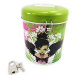 Les Tr&eacute;sors De Lily [L6877] - Tirelire M&eacute;tal 'Fairy Dreams' vert roheline