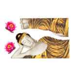 Les Tr&eacute;sors De Lily [M9133] &ndash; kleebiste leht  Buddha  (50x70 cm) kuld