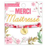 Les Tr&eacute;sors De Lily [R1605] - Bracelet 'Merci Ma&icirc;tresse' rose dor&eacute; - 16 mm Heleroosa