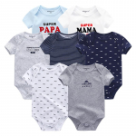 7 tk/komplekti beebiriided Mood L&uuml;hikeste varrukatega Puuvillane Vasts&uuml;ndinu Beebi Poiss T&uuml;drukute Riietus Multifilm Imikute Rompers Jumpsuits roupas de bebe 3M