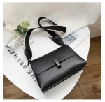 Retro Hongkongi stiilis kott, naistele 2020, uus lihtne &otilde;lakott, mood, sobiva tekstuuriga messengeri kott Pehmest nahast v&auml;ike kott 23cm*8cm*15cm must