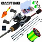 SOUGAYILANG &otilde;ngeritv kombineeritud ketramine koos spinningurulli ja &otilde;ngen&ouml;&ouml;ri tarvikute kombineeritud komplektiga must