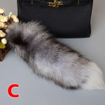 Charm Fashion Ripats V&otilde;tmehoidja Fluffy Fox Tail Karusnahast V&otilde;tmehoidja K&auml;ekott Aksessuaarid Ehted Kingitus 40cm C