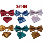 Meeste poiste eelseotud kikilips siidist Paisley taskur&auml;tik mansetin&ouml;&ouml;bid 6 tk kikilipsu komplekt