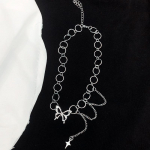 Ehted Kingitused Kett Kaelakee Klaavikaelakee Gooti kaelakee Mitmekihiline Vintage Hip Hop Punk Choker ripats h&otilde;be