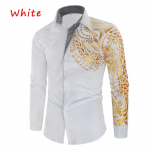 Kuldtr&uuml;kiga s&auml;rk Printitud Totemi pikkade varrukatega Aafrika peos&auml;rk XL valge