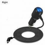 Dash Cam autolaadija mini-USB-kaabel 5v toitejuhe DVR-kaamera GPS-i jaoks koos 2 USB-ga MINI right turn