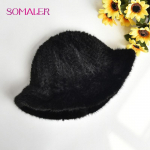 SOMALER Talvised naaritsakarusnahast kootud m&uuml;tsid naistele P&auml;ris karusnahast &auml;mbrist nokam&uuml;tsid kroonlehed &auml;&auml;rega kapotid v&auml;lissuusa nokam&uuml;ts must