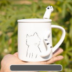 Kruusid Naiste lusikas kohvitass keraamiline paari stiil Lihtne leibkonna joogitass hommikus&ouml;&ouml;gi piima teetass