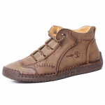 Suures suuruses meeste vintage k&auml;sitsi &otilde;mmeldud pehmed vabaaja poolsaapad 44