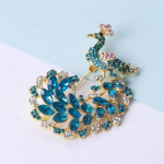 Blucome Rainstone paabulinnu pross naiste kampsun mantel korsasalli pin sinine