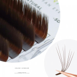 ANNAFRIS v&auml;rvilised Easy Fan Volume ripsmepikendused roosa/roheline/pruun/sinine/lilla Automaatselt &otilde;itsevad kunstliku naaritsa siiratud ripsmed meigiks 0.07mm C 8-15mm MIX