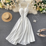 Korsettkleit, vintage kleit, ballihaldjas balli kleit, Boho pidulik kleit, suvine naiste pulmak&uuml;laliste kokteilikleit, boheemlaslik elegantne kleit L valge