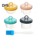 4 tk. Munaboiler, vormmunapoachers, toidukvaliteet pintsliga Fancy munakeetja 4pcs