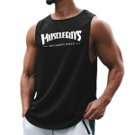 Muscleguysi meeste j&otilde;usaaliriided suvised v&otilde;rgutr&uuml;kiga Kulturismi treening Varrukateta T-s&auml;rgid Laia &otilde;lgadega Kiiresti kuivav Mugav s&auml;rk M must