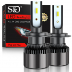 2tk H7 H4 H1 H11 LED lambipirnid H8 HB4 9006 HB3 9005 auto LED esituli 6000K 50W 18000Lm auto esilatern H1