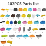 Lastele m&otilde;eldud Duplo 102 tk suurte osakestega telliskivi v&auml;rvilised lahtised tellised alusplaadid isetegemise ehitusplokid plokkm&auml;nguasjad lastele kingitus kleebis feelingo