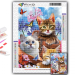 5D teemantmaaling, armsad loomakesed, kass, koer, panda isetegemise teel teemanttikandid kivikivist kodukaunistus Full Round 20X30CM