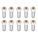 10 tk &uuml;hendusvarda otsa liigend alumiiniumist M3 metallist kuuli otsa hoidja AXIAL SCX10 1/10 RC autole Silver