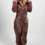 Suures suuruses 5XL naiste pluss sametist paksu villane kampsun kodu kapuutsiga pidžaama 3XL pruun