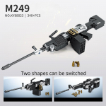 Poiste ehitusklotsid kokkupandud snaiprip&uuml;ssi mudel 1 kuni 2 lastele m&otilde;eldud hariv v&auml;ikeste osakeste m&auml;nguasi