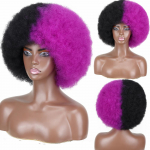 MISSQUEEN s&uuml;nteetiline Afro Kinky lokkis kohev parukas naistele Pehmed l&uuml;hikeste juustega parukad tukkidega peotantsu Cosplay parukad 30 CM