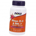 Mega Vitamiin D-3 ja MK-7, Mega D-3 & MK-7, Now Foods 60vegkaps (36128410) 60vcaps
