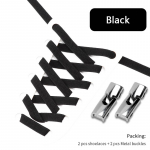 NO.8 4tk Cross Lock Kingapaelad Ilma sidemeteta 8MM laiusega elastsed paelad Tossud Lapsed T&auml;iskasvanutele Ilma lipsuta kingapaela kummipaelad Kingade aksessuaar Black