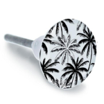 Les Tr&eacute;sors De Lily [A1935] - keraamiline m&ouml;&ouml;bli nupp Palmiers must valge - 65x35 mm must