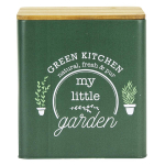 Les Tr&eacute;sors De Lily [A2258] - Roheline metallist puidust kast  Minu v&auml;ike aed  - 16x14x14 cm roheline