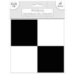 Les Tr&eacute;sors De Lily [R2187] - 6 mustvalge tsementplaatide kleebiste komplekt - 15x15 cm must